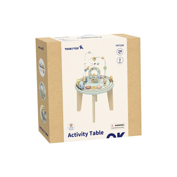TOOKY TOY Wooden Montessori Activity Table Motor Loop
