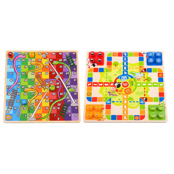 TOOKY TOY Logic Board Games 2 in 1 Ludo Ludo + Free the Animals