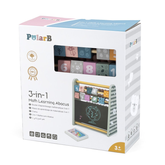 VIGA PolarB Double-Sided Chalkboard with Abacus 3-in-1