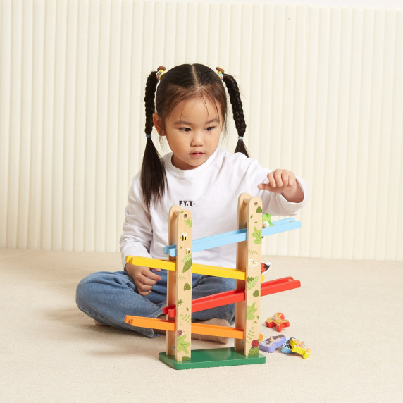 VIGA Wooden Slide for Animals Jungle 7 pcs.