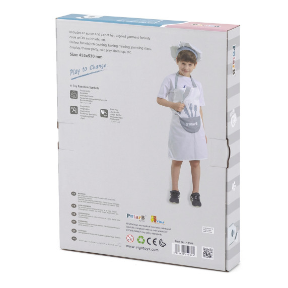 VIGA PolarB Chef's Costume Apron + Cap