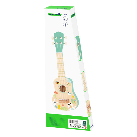 TOOKY TOY Wooden Ukulele Guitar for Children 3+