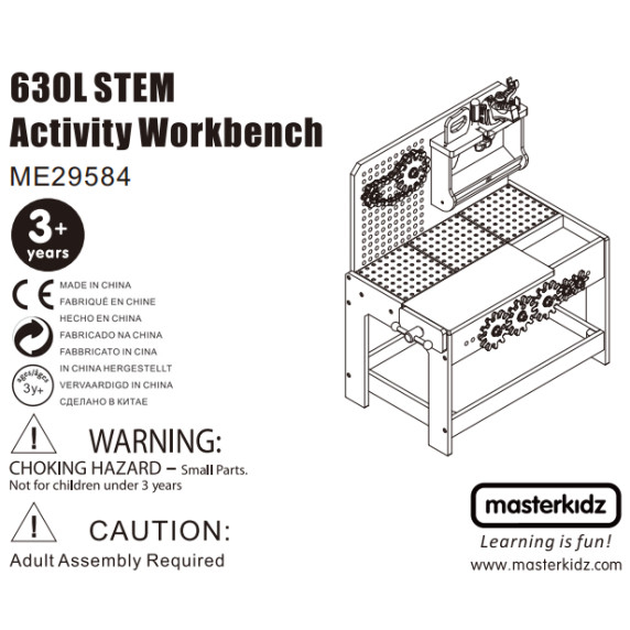 MASTERKIDZ Wooden Montessori STEM Workshop with Tools