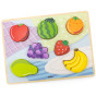 VIGA Wooden Puzzle Montessori 2-in-1 Puzzle Fruit Figures
