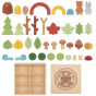 TOOKY TOY Forest Set Stackable Puzzle Blocks Figures