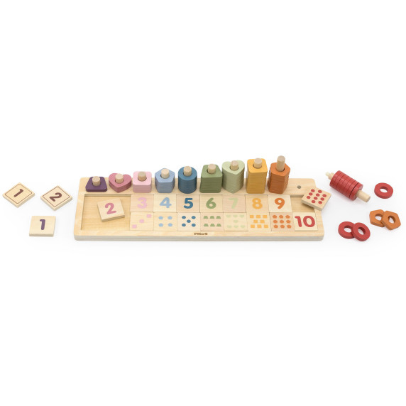 VIGA PolarB Wooden Abacus Montessori Number Sorter