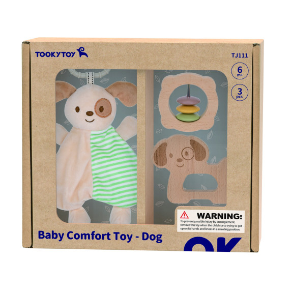 TOOKY TOY Puppy Rattle Gift Set