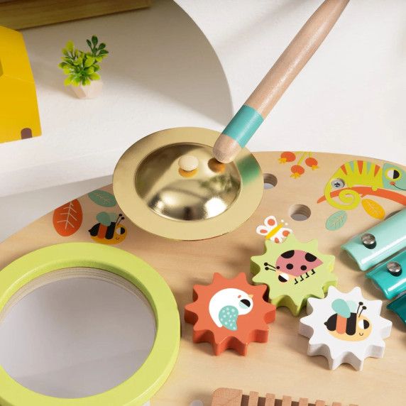 TOOKY TOY Multifunctional Instrument Music Center Xylophone Gears Grater Drum Cymbal Chopsticks