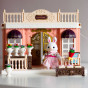 WOOPIE Dollhouse Rabbit Family Flower Shop + Figurine