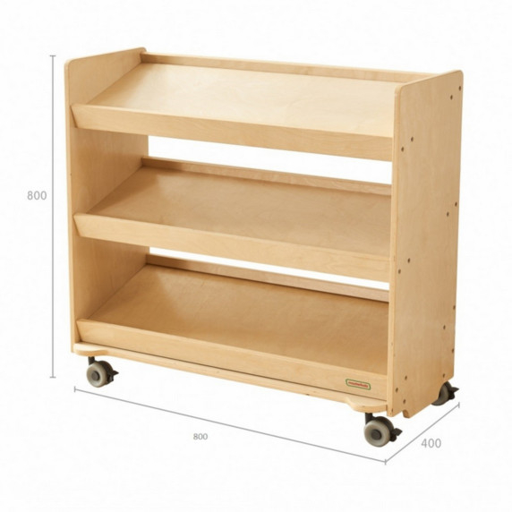 MASTERKIDZ Shelf on Wheels - 3 Shelves for STEM Board Accessories 800H x 800L