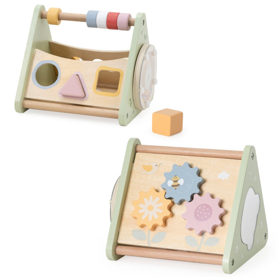 VIGA Activity Triangle – 5-in-1 Wooden Educational Toy