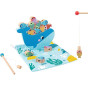 TOOKY TOY Wooden Whale and Fish Game Multifunctional 4 in 1