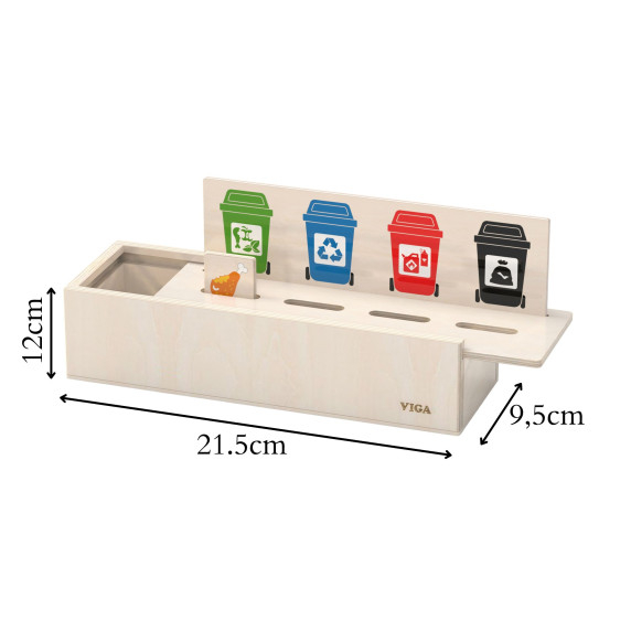 VIGA Puzzle Wooden educational game for learning how to sort waste