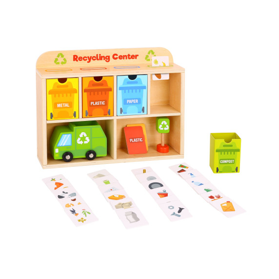 TOOKY TOY Wooden Recycling Center Educational Sorter