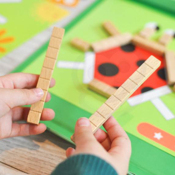 TOOKY TOY Puzzle Logic Game Puzzles Magnetic Blocks for Children 49 pcs.