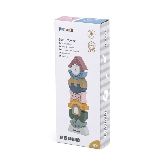 VIGA PolarB Wooden Balancing Tower Puzzle