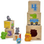 VIGA Wooden Pyramid Puzzle Blocks Sorter Montessori