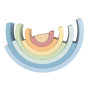 TOOKY TOY Pastel Puzzle Wooden Montessori Rainbow Blocks