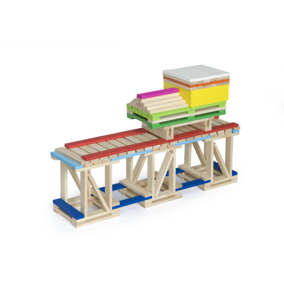 VIGA Wooden Building Blocks Buildings