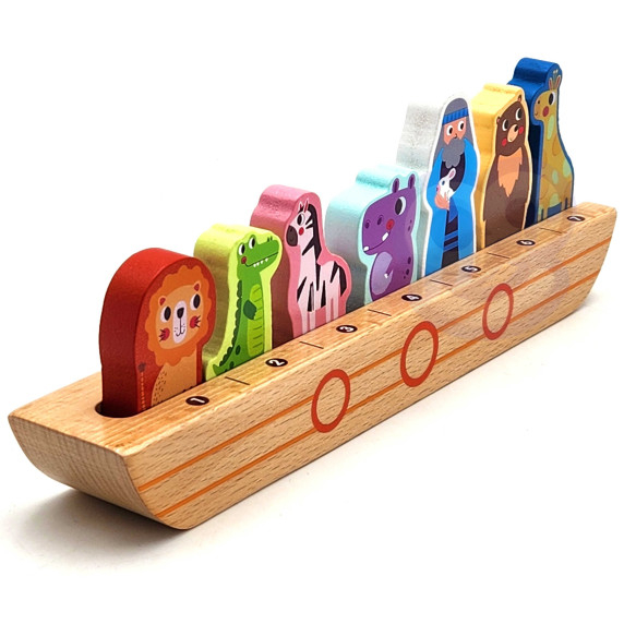 TOOKY TOY Wooden Puzzle for Children Noah and the Animals