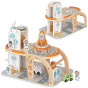 TOOKY TOY Wooden Space Parking Space Station