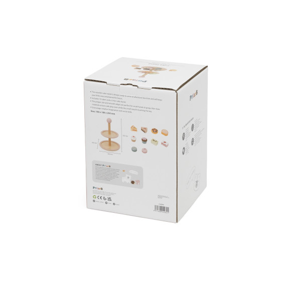 VIGA Wooden Cake Stand with Accessories