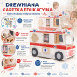VIGA Large Wooden Ambulance Set Ambulance for Small Rescuers Accessories 25 pcs.
