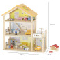 VIGA Wooden Dollhouse Set with Dolls and Accessories