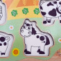TOOKY TOY Wooden Montessori Puzzle Farm with Matching Pins