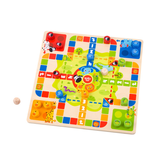 TOOKY TOY Logic Board Games 2 in 1 Ludo Ludo + Free the Animals