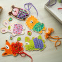 TOOKY TOY Wooden 5-in-1 Animal Lacing Game