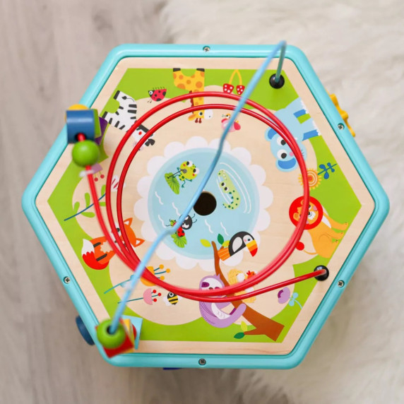 TOOKY TOY Interactive Wooden Montessori Hexagon Opening Box