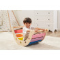 VIGA Wooden Rocker Bridge 2 in 1 Montessori Rainbow Swing
