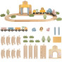 Viga PolarB Wooden Train Set 30 pcs.