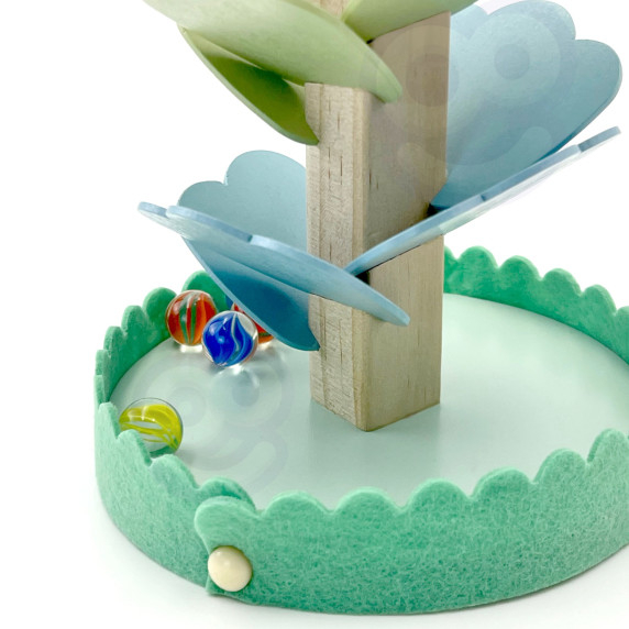TOOKY TOY Wooden Colorful Spinning Tower for Children