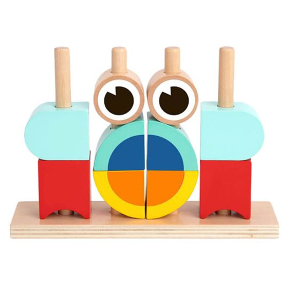 TOOKY TOY Creative Wooden 3D Space Blocks Crab