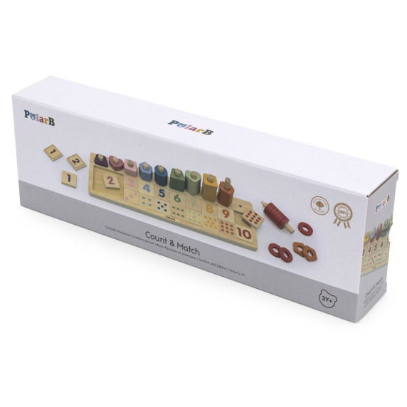 VIGA PolarB Wooden Abacus Montessori Number Sorter