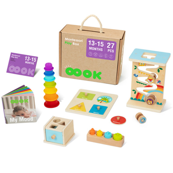 TOOKY TOY Box XXL Montessori Educational 6in1 Sensory Box 13-15 Months