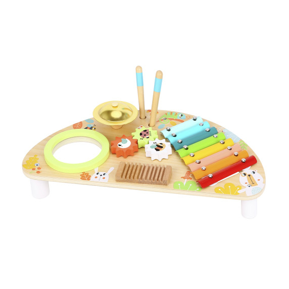 TOOKY TOY Multifunctional Instrument Music Center Xylophone Gears Grater Drum Cymbal Chopsticks