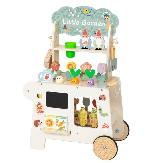 TOOKY TOY Garden Cart Wooden Shop 57pcs