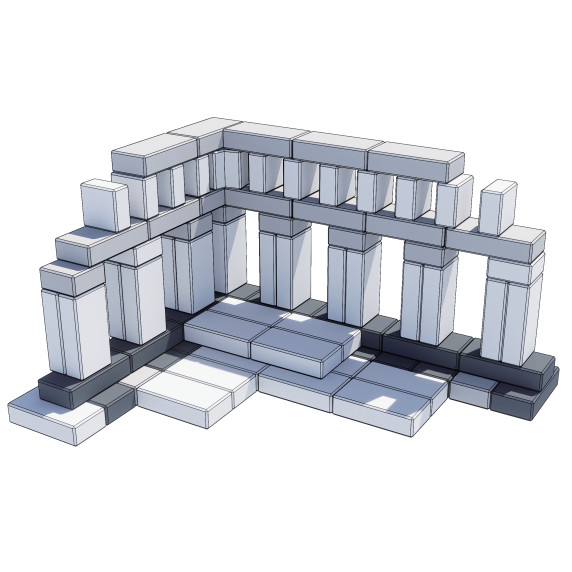 CLASSIC WORLD EDU Mega Construction Blocks EVA Bricks Soft for Building 90 pcs.