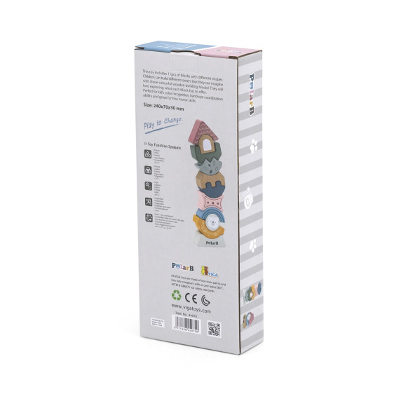 VIGA PolarB Wooden Balancing Tower Puzzle