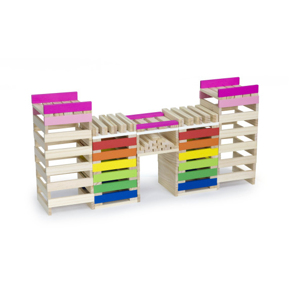 VIGA Wooden Building Blocks Buildings
