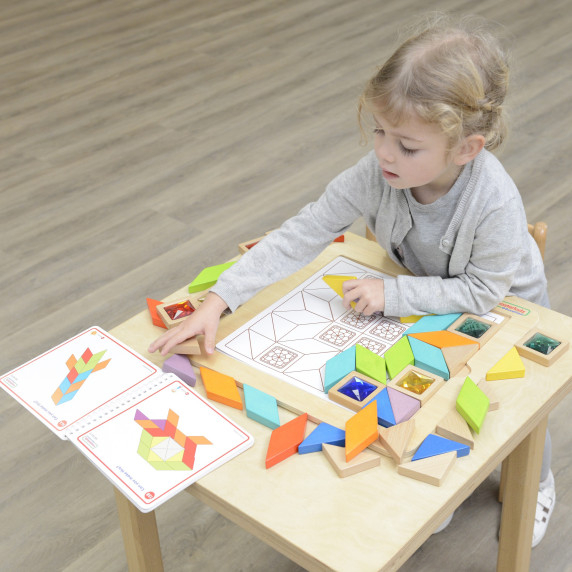 MASTERKIDZ Montessori Tangram Color and Shape Learning Mosaic Puzzle
