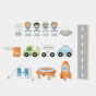 TOOKY TOY Wooden Space Parking Space Station