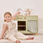 VIGA PolarB Large Wooden Kitchen with Folding Countertop + Curtain Cabinet