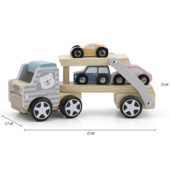 VIGA PolarB Wooden Toy Car with Montessori Cars