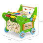 VIGA Wooden Educational Crocodile Pusher 12 in 1