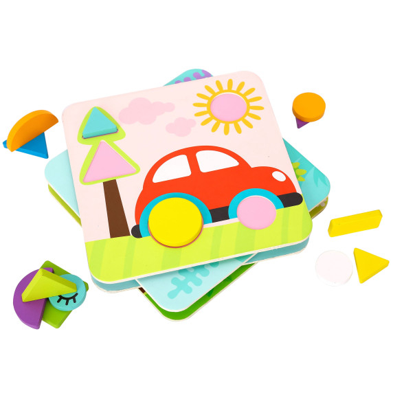 TOOKY TOY 4 in 1 Puzzle Mntessori Blocks Puzzle