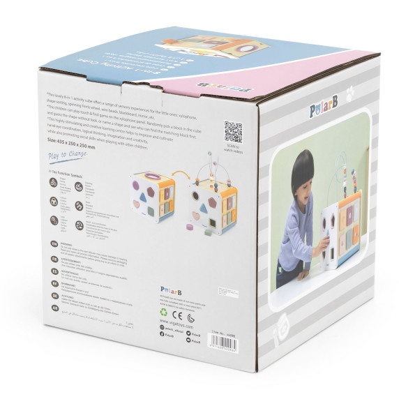 VIGA PolarB Educational Cube 8 in 1 Activity Cube